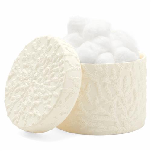 Alanya French Country White Porcelain Canister - Small