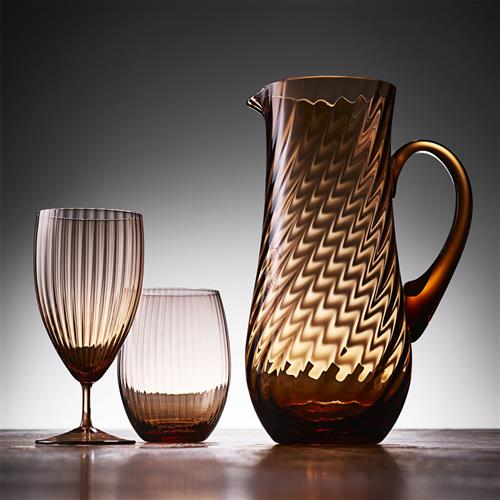 Quinn Modern Classic Amber Glass Pitcher - Thumbnail 3