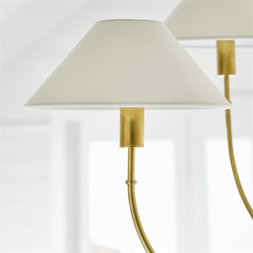 Visual Comfort Griffin Traditional Antique Brass Staggered Tail Chandelier - Thumbnail 4