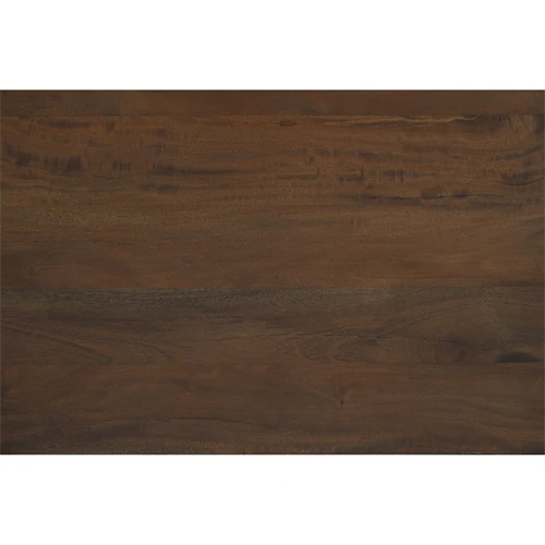 Close-up of wood grain on dark brown finish.