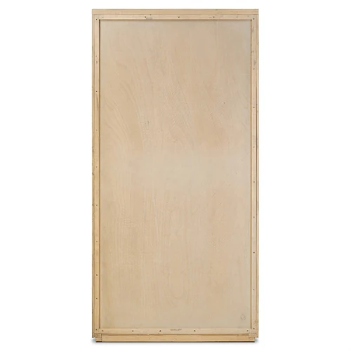 Back view of wooden cabinet panel