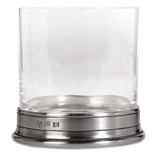 MATCH Modern Pewter Base Double Old Fashioned Glass - Thumbnail 2