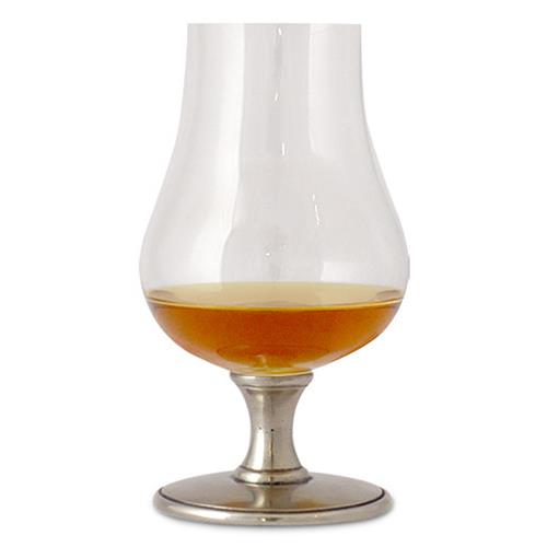 Modern Pewter Stem Crystal Whiskey Glass - Thumbnail 2