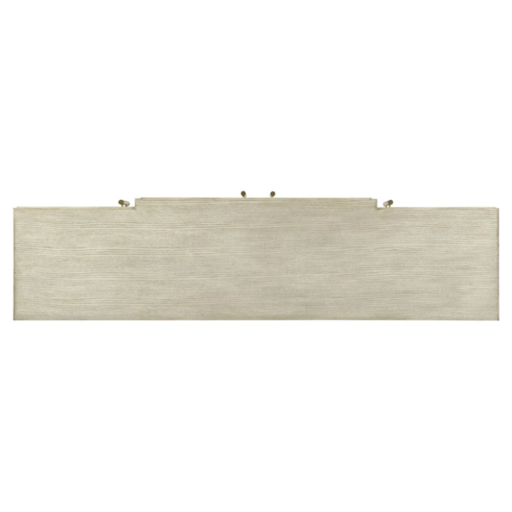 The top surface of a beige cabinet