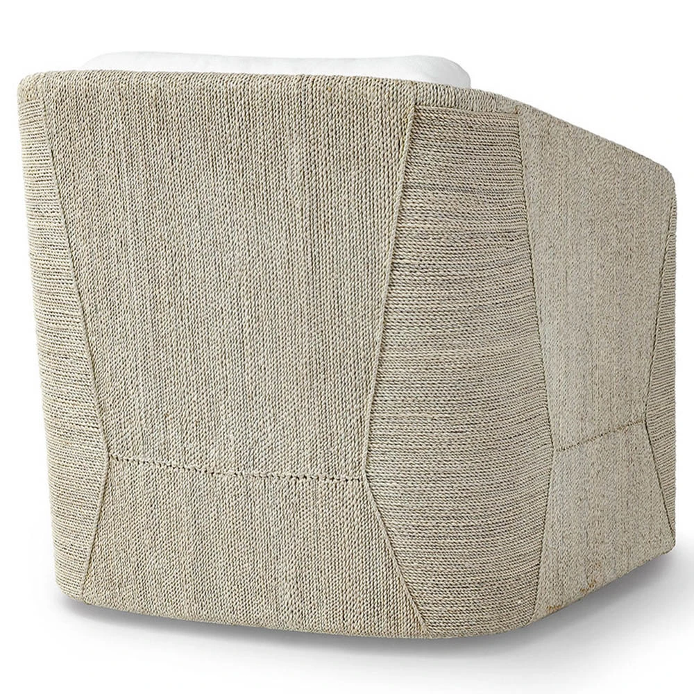 The back of a beige chair.