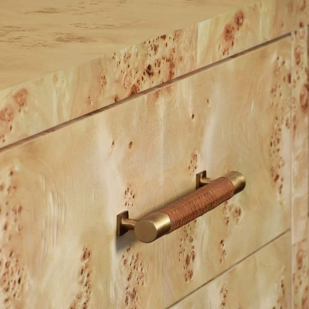 a close-up of a drawer handle