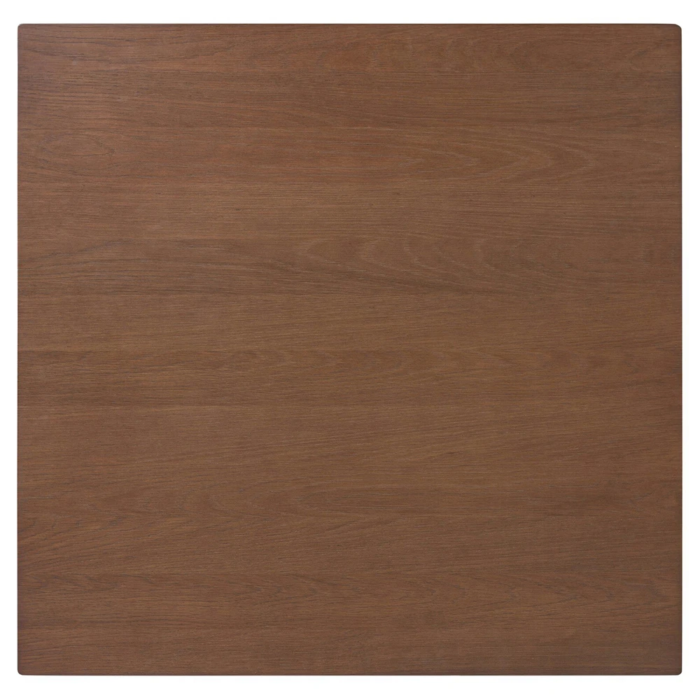 Lower corner showing the right leg and drawer, highlighting the grain of the wood and the sturdy construction.