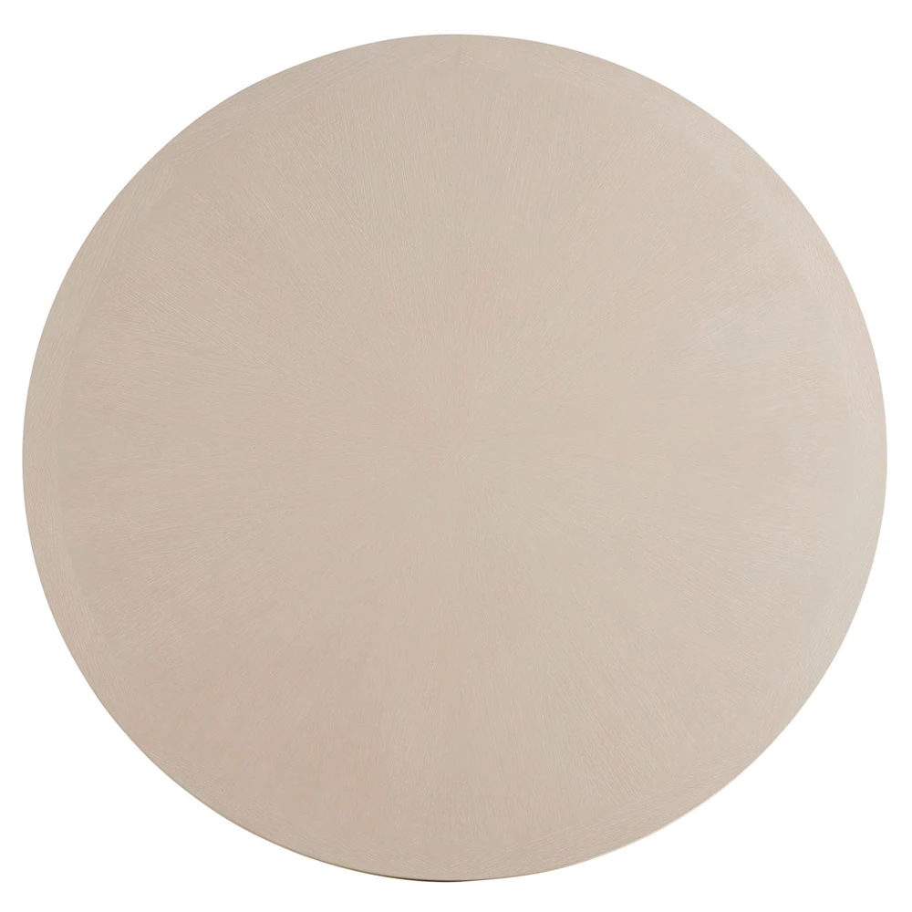 A close-up of a round table top.
