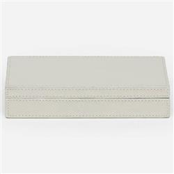 Pigeon and Poodle Lecco Modern Classic Light Gray Leather Card Game Box|