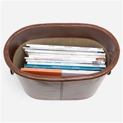 Pigeon and Poodle Ogden Modern Classic Tobacco Leather Magazine Holder|