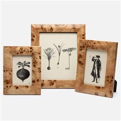 Pigeon And Poodle Narvik Rustic Burl Maple Veneer Picture Frame - 4x6|