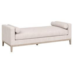 Kelly Modern Classic Grey Upholstered Natural Grey Oak Frame Daybed|