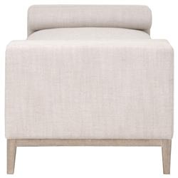 Kelly Modern Classic Grey Upholstered Natural Grey Oak Frame Daybed|