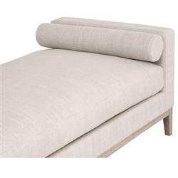 Kelly Modern Classic Grey Upholstered Natural Grey Oak Frame Daybed|