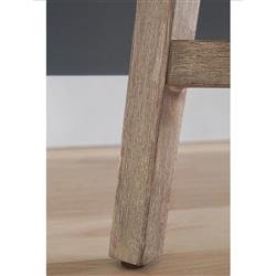 Kailey Coastal Beach White Performance Seat Woven Rope Mahogany Frame Counter Stool|