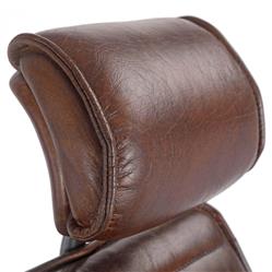 Reid Industrial Tufted Brown Upholstered Silver Iron Adjustable Office Chair|