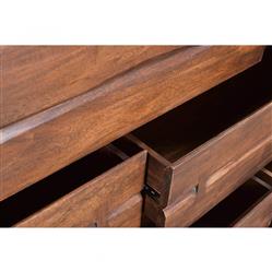Atlas Rustic Lodge Brown Acacia Wood 6 Drawer Dresser|