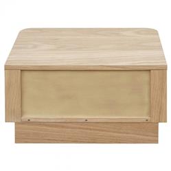 Rex Coastal Light Brown Oak Wood 1 Drawer Nightstand|