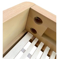 Rex Coastal Light Brown Oak Wood Platform Bed - Queen|