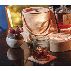 Browmley Rustic Lodge Beige Hair on Hide Rectangular Tray|