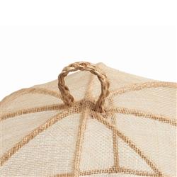 Rachel Beige Woven Sinamay Rectangular Serveware Food Cover - Set of 2|