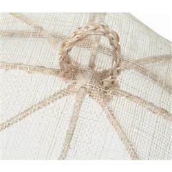 Rachel Coastal Beige Sinamay Small Food Cover - Set of 4|