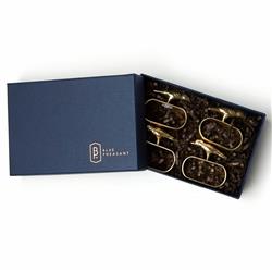Hailey Modern Classic Gold Brass Bird Napkin Ring - Set of 4|