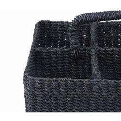 Voru Coastal Beach Blue Abaca Glassware Storage|