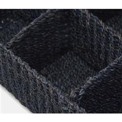 Voru Coastal Beach Blue Abaca Glassware Storage|