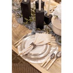 Neela Modern Classic Gold Brass Napkin Ring - Set of 4|