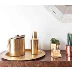 Winsford Hollywood Regency Gold Metal Cocktail Shaker|