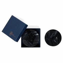 Vincent Modern Classic Black Resin Coaster - Set of 4|