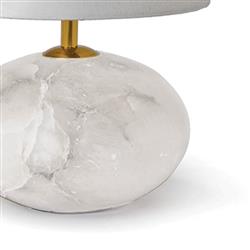 Modern Classic White Alabaster Table Lamp|