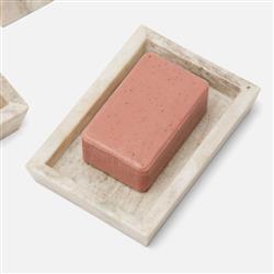 Pigeon and Poodle Athlone Modern Classic Beige Marble Soap Dish|