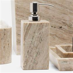 Pigeon and Poodle Athlone Modern Classic Beige Marble Soap Pump|