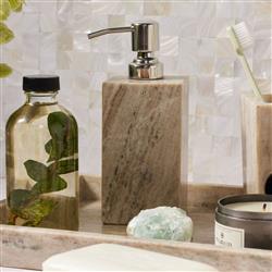 Pigeon and Poodle Athlone Modern Classic Beige Marble Soap Pump|