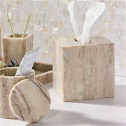 Pigeon and Poodle Athlone Modern Classic Beige Marble Tissue Box|