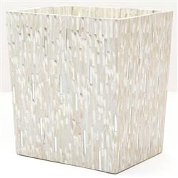 Pigeon and Poodle Cortona Coastal Beach Silver Shell Waste Basket|