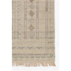 Teo Coastal Beach Cream Wool Geometric Patterned Rug - 3'6"x5'6"|