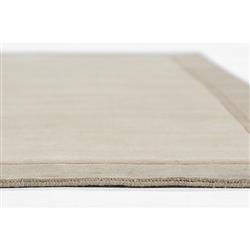 Luka Modern Classic Taupe Wool Border Solid Rug - 3'6"x5'6"|