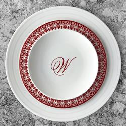 Casablanca Global Bazaar Crimson Porcelain Salad Plate|