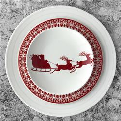 Casablanca Global Bazaar Crimson Porcelain Salad Plate|