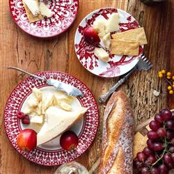 Casablanca Global Bazaar Crimson Porcelain Salad Plate|