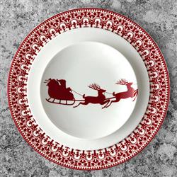 Casablanca Global Bazaar Crimson Porcelain Dinner Plate|