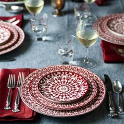 Casablanca Global Bazaar Crimson Porcelain Dinner Plate|