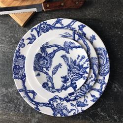 Arcadia Costal Beach Blue Floral Porcelain Dinner Plate|