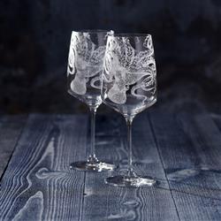 Lucy Coastal Beach Clear Red Wine Glass - Set of 2|