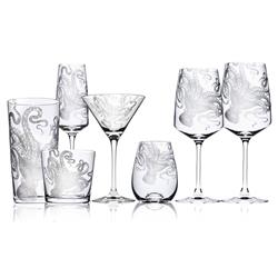 Lucy Coastal Beach Clear Red Wine Glass - Set of 2|