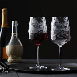 Lucy Coastal Beach Clear Red Wine Glass - Set of 2|