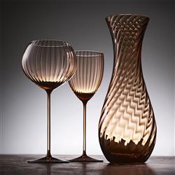 Quinn Modern Classic Amber Glass Carafe|